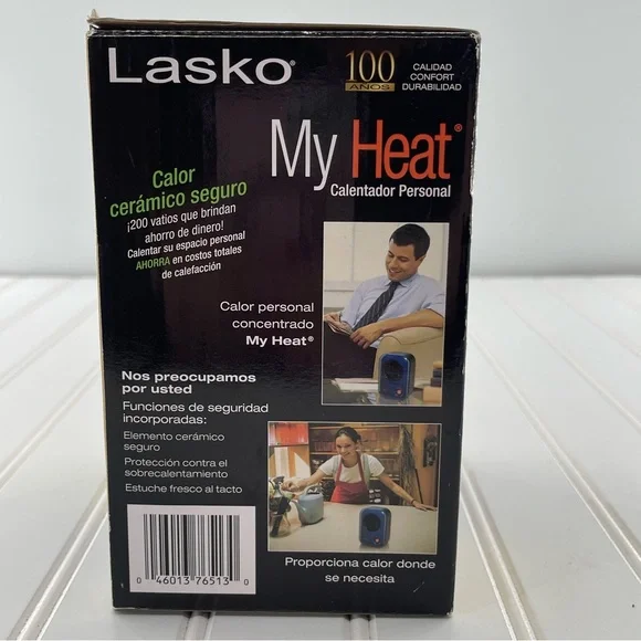 Lasko My Heat Personal Ceramic Space Heater With Overheat Protection Blue 200 W - Picture 2 of 10
